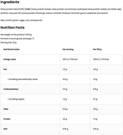 Optimum Whey Gold Standard Milk Chocolate 2,28 kg - 80 Porties