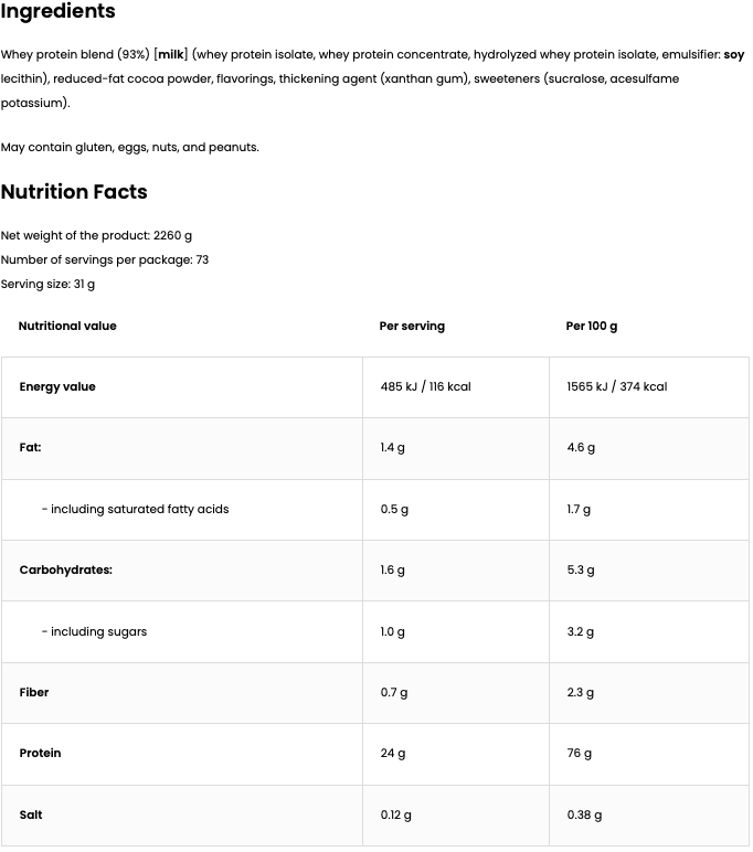 Optimum Whey Gold Standard Double Chocolate 2,28 kg - 80 Porties