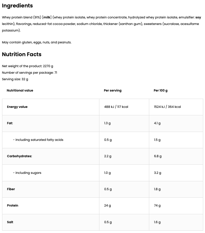 Optimum Whey Gold Standard Chocolate Peanut Butter 2,28 kg - 80 Porties