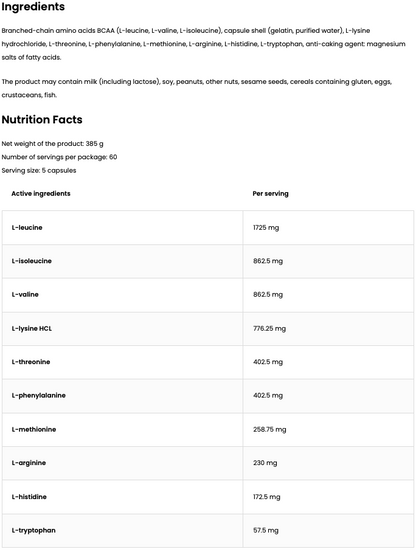 EAA | 5750 mg | 300 Kapseln | OstroVit