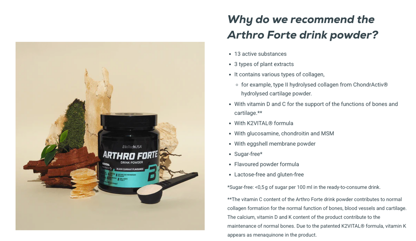 Arthro Forte 340g Zwarte Bes