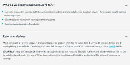 Crea ZERO 320g Sinaasappel