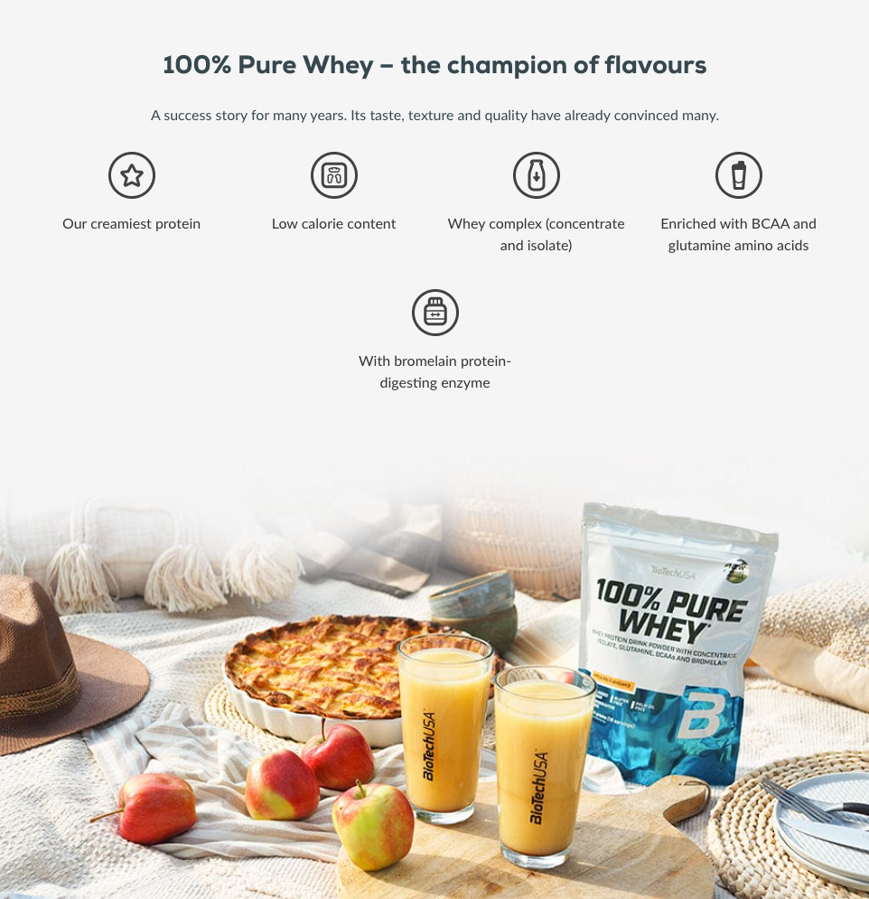100% Pure Whey 900g Hazelnoot
