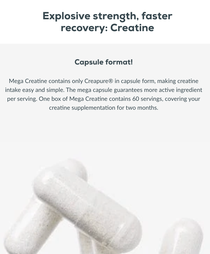 Mega Creatine 120 caps (Creapure®)