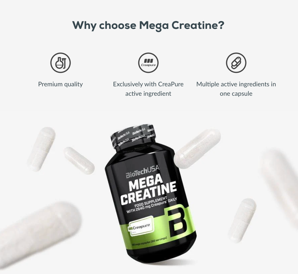 Mega Creatine 120 caps (Creapure®)