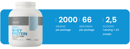 100% Whey Proteïne | 2000 g | French Vanille 🤍 | OstroVit