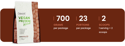 Vegansk proteinblanding | Vegansk protein | 700 g | Chokolade 🍫 | OstroVit