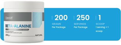 Beta‑Alanine – 200 g poeder, 800 mg per portie | OstroVit