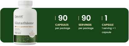 Glutathione VEGE – 90 capsules, 200 mg L‑glutathion | OstroVit