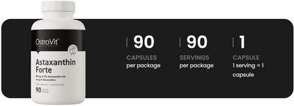 Astaxanthin FORTE – 90 bløde kapsler, 4 mg astaxanthin | OstroVit