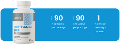 Glucosamine 1400 mg – 90 capsules, glucosaminesulfaat | OstroVit