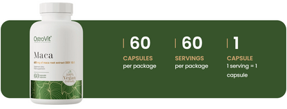 Maca VEGE – 60 vegane Kapseln, 600 mg Maca-Extrakt (DER 10:1) | OstroVit
