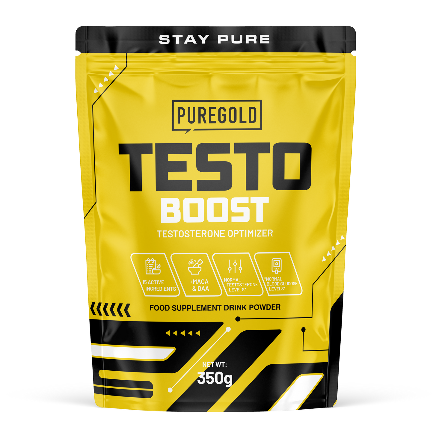 PureGold Testo Boost Mango – 350 g, zink, chroom, magnesium + vitamine B6 & niacine