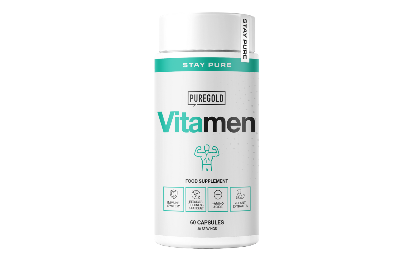 Pure Gold Vita Men – vitamines & mineralen, aminozuren + plantenextracten - 60 capsules