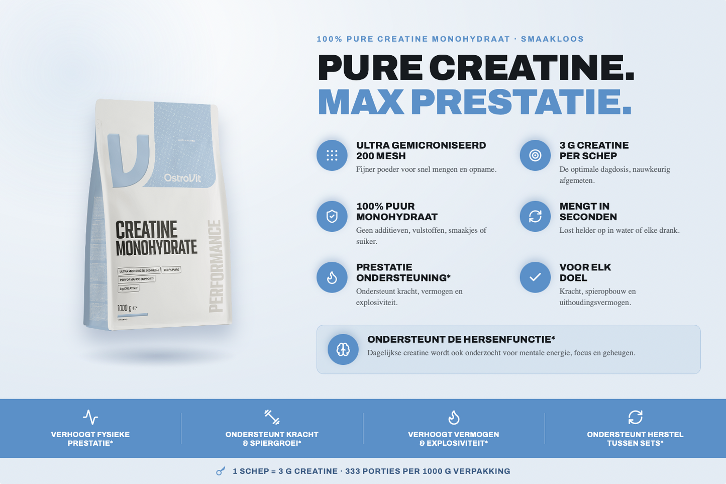 Creatine Monohydraat 1000g