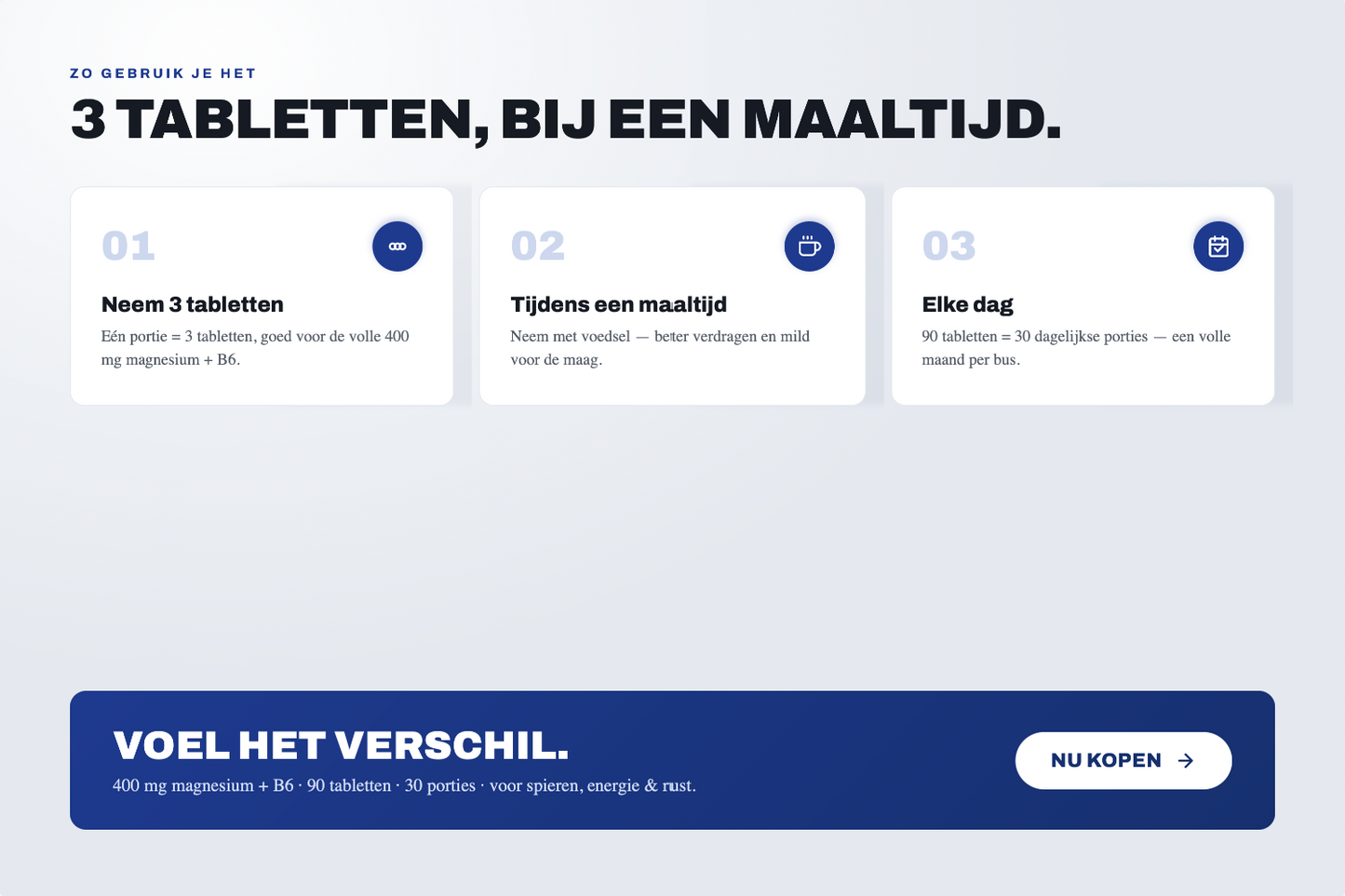 Magnesium Citraat 400 mg + B6 – 90 Tabletten, 30 Dagen Voorraad | OstroVit