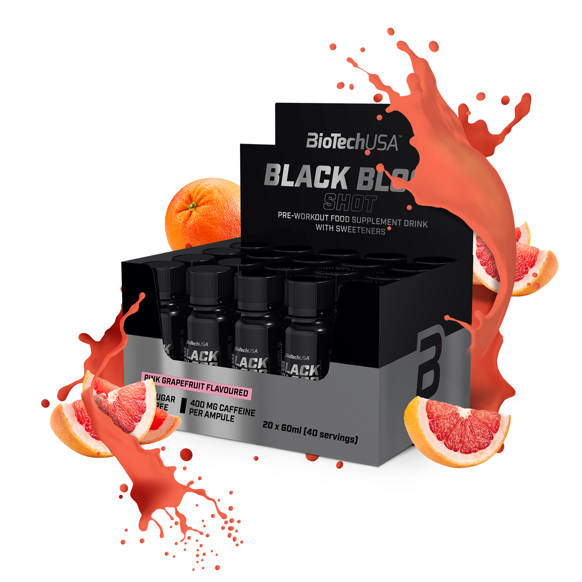 Black Blood Shot 60ml Roze Grapefruit