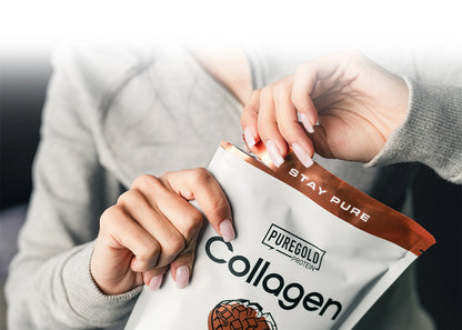 Pure Gold Collagen Raspberry – 300 g, 10 000 mg collageen + vit. C, zink & selenium