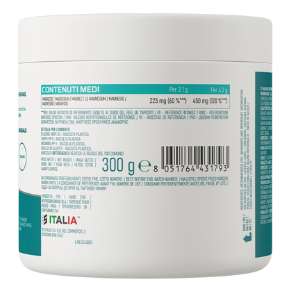 Magnesio Moderno – magnesiumpoeder, AquaMin + bisglycinaat, 300 g - vegan & glutenvrij
