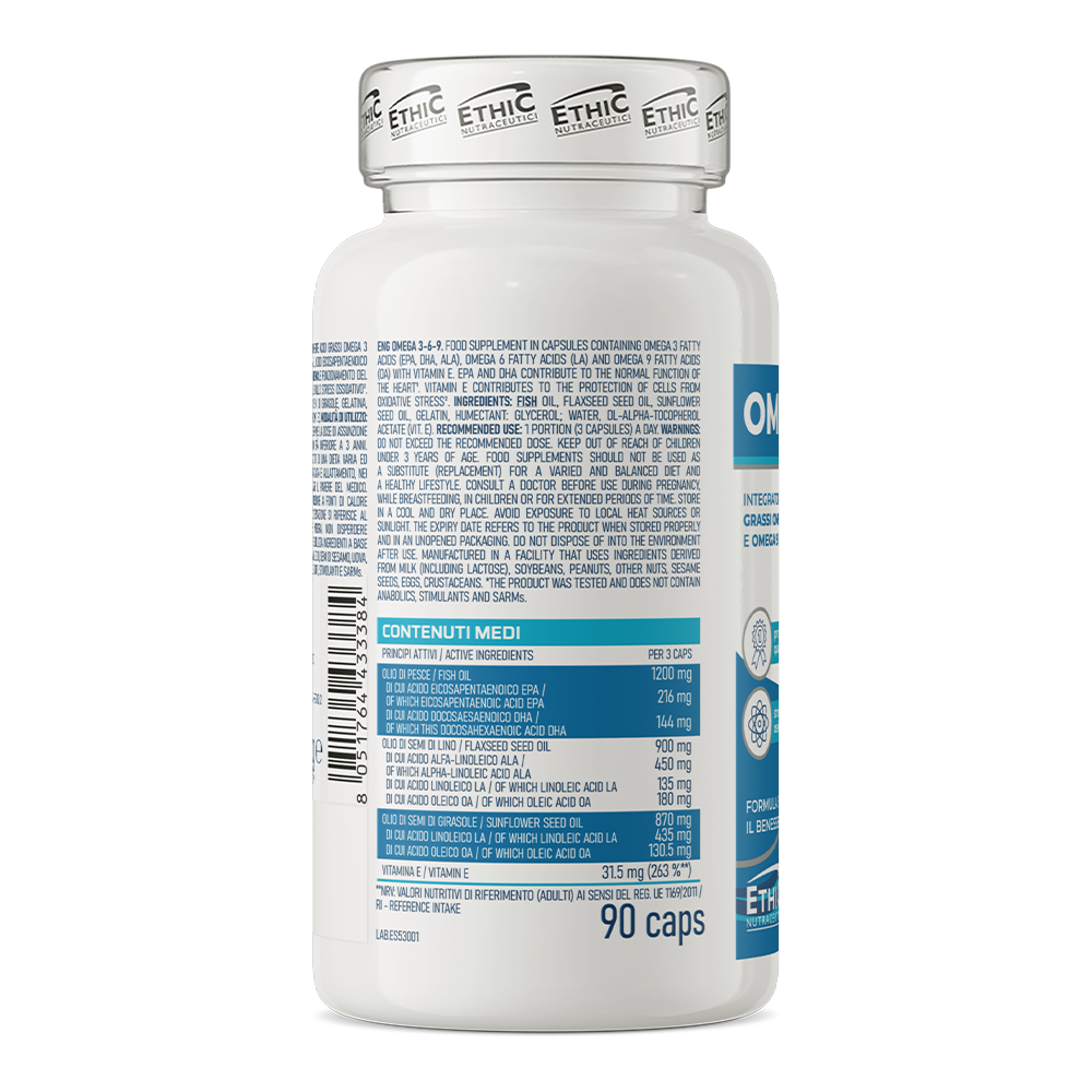 Omega 3-6-9 + Vitamine E 90 Softgels