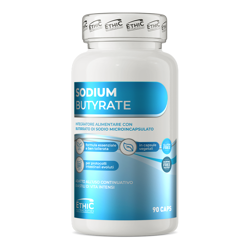 Sodium Butyrate 600 mg 90 Capsules, Enterische Microcapsules, Gluten Vrij - natriumbutyraat