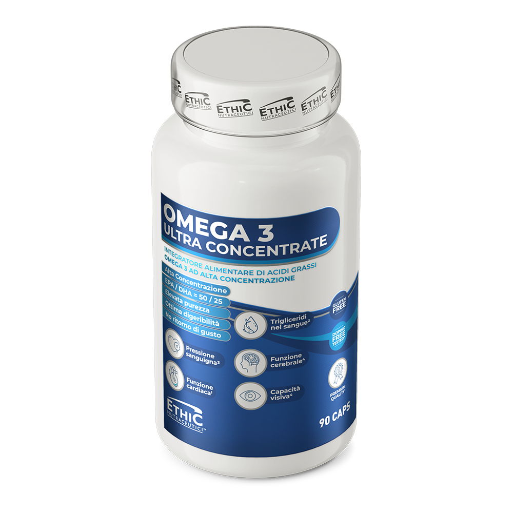 Omega 3 Ultra Concentrate – 500 mg EPA + 250 mg DHA, Gluten Vrij, 90 softgels