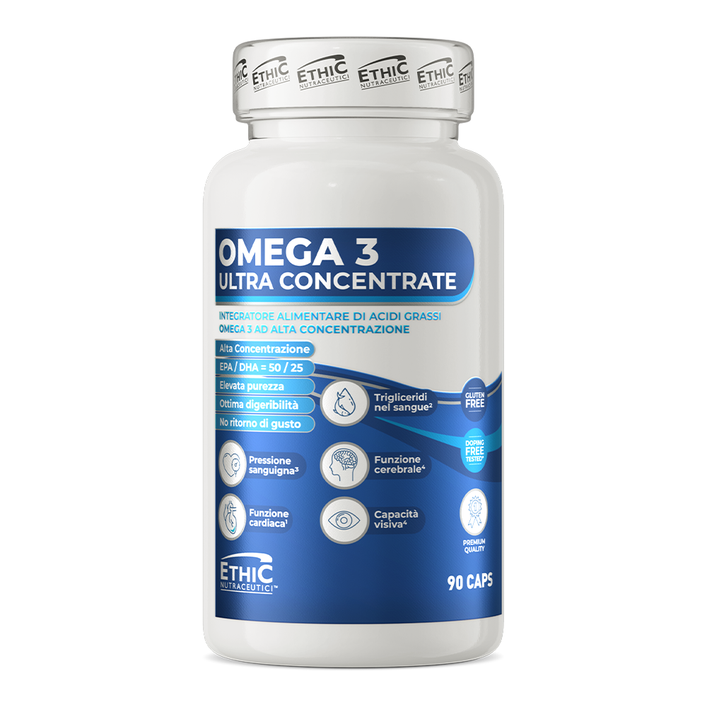 Omega 3 Ultra Concentrate – 500 mg EPA + 250 mg DHA, Gluten Vrij, 90 softgels