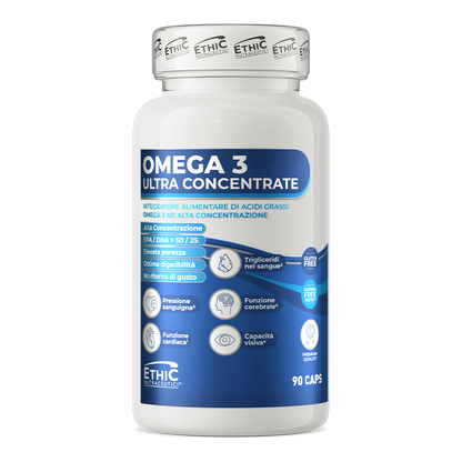 Omega 3 Ultra Concentrate – 500 mg EPA + 250 mg DHA, Gluten Vrij, 90 softgels