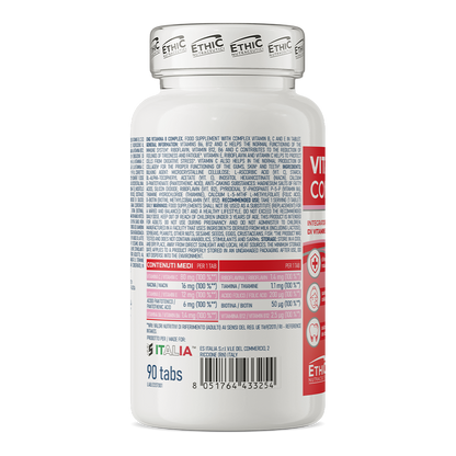 Vitamina B Complex – B‑vitaminen + vitamine C & E, 90 tabletten - Gluten Vrij