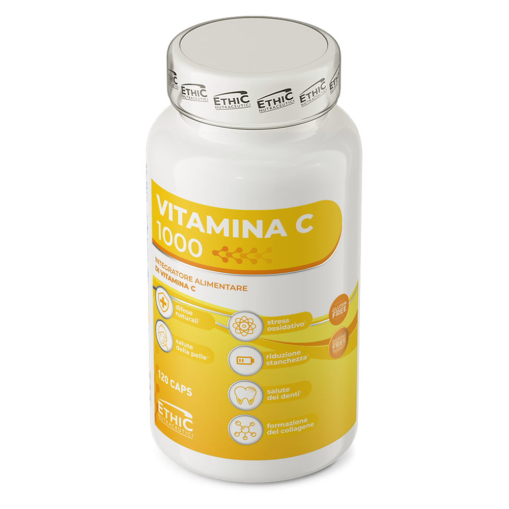 Vitamine C 1000 mg 120 Capsules, L‑Ascorbinezuur - Gluten Vrij