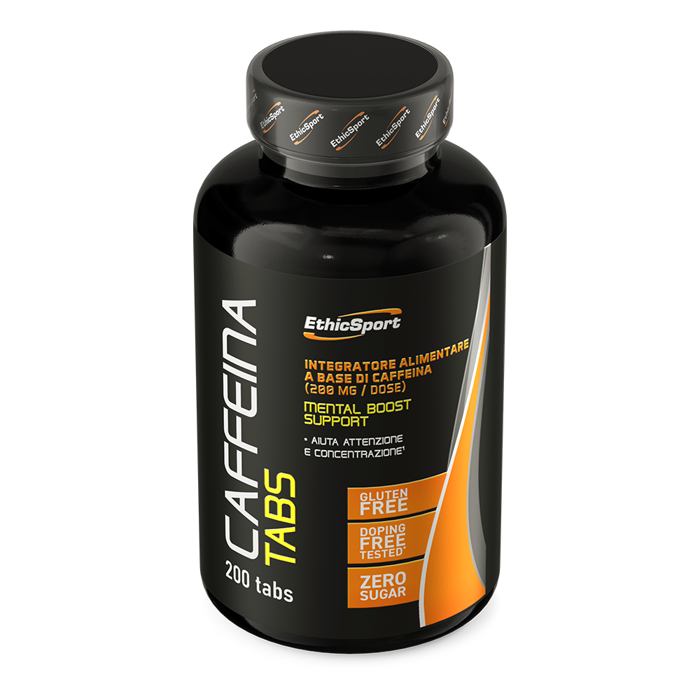 Cafeïne 200 mg 200 Tabletten, Gluten Vrij, Vegan - 200 Doseringen