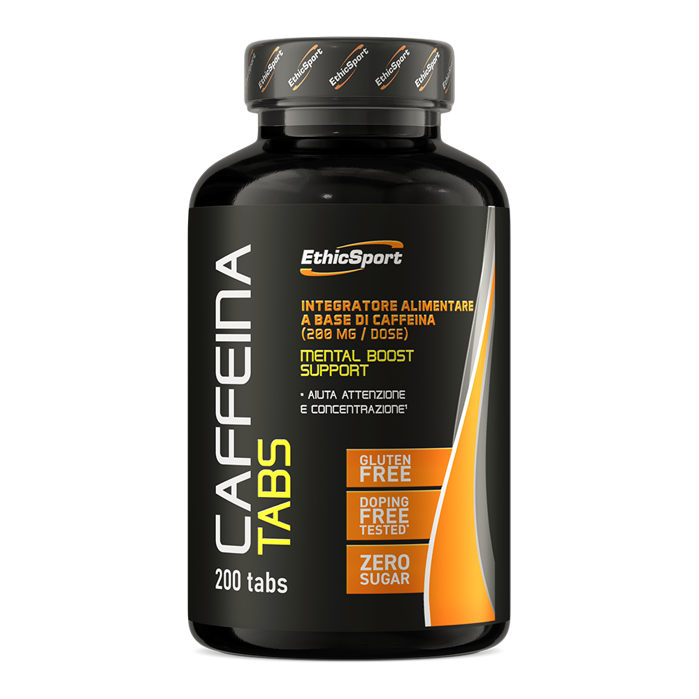 Cafeïne 200 mg 200 Tabletten, Gluten Vrij, Vegan - 200 Doseringen