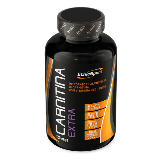 Carnitine Extra 120 Capsules, L‑Carnitine + Zink + Vitamine B12 - Gluten Vrij