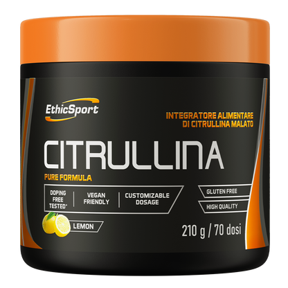 Citrulline Malaat Poeder Citroen 210 g, 2900 mg per portie - 70 porties