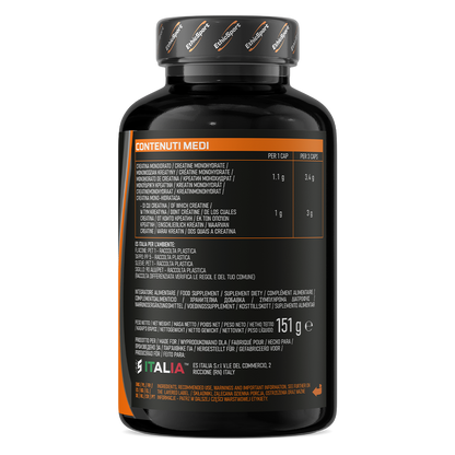 Creatina Creatine Monohydraat 120 Capsules - 3 g Creatine per Dagdosering, Gluten Vrij