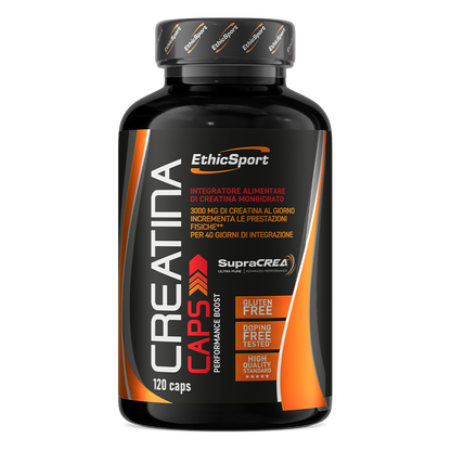 Creatina Creatine Monohydraat 120 Capsules - 3 g Creatine per Dagdosering, Gluten Vrij