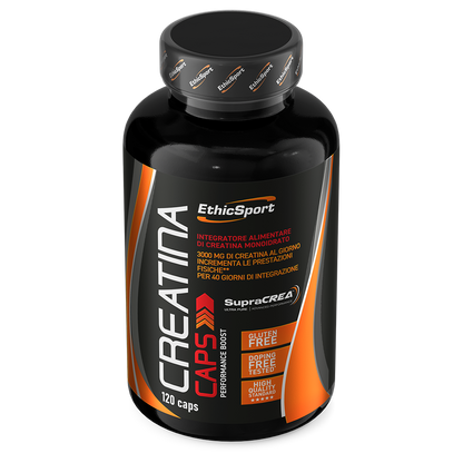 Creatina Creatine Monohydraat 120 Capsules - 3 g Creatine per Dagdosering, Gluten Vrij