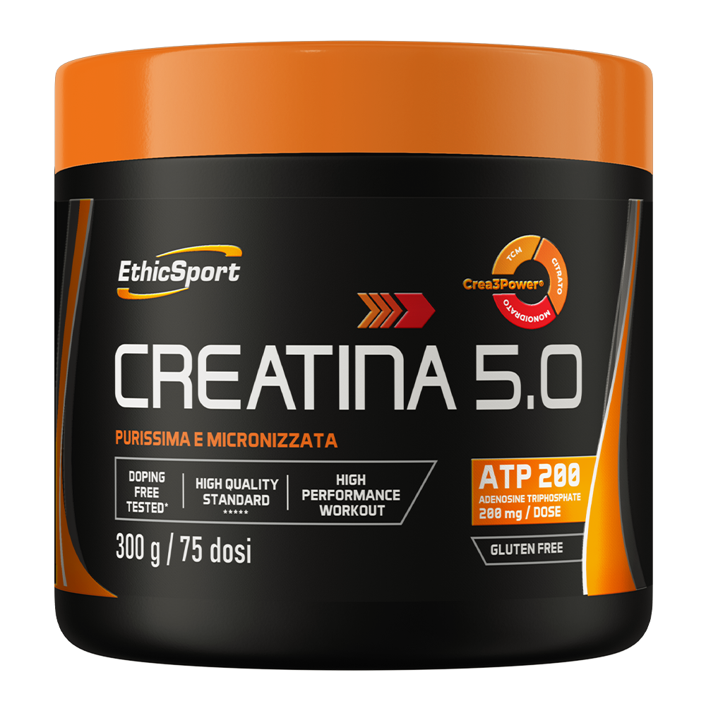 Creatina 5.0 – Crea3Power creatine + ATP, 300 g, Gluten Vrij - groene appel & grapefruit