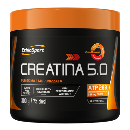 Creatina 5.0 – Crea3Power creatine + ATP, 300 g, Gluten Vrij - groene appel & grapefruit