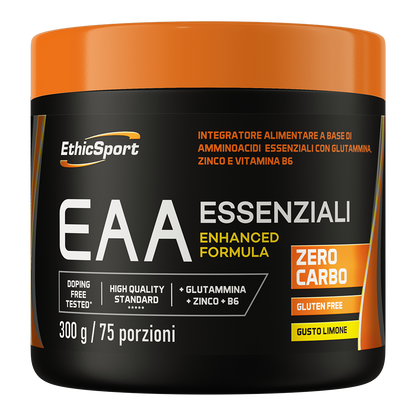 EAA Citroen 300 g - Essentiële Aminozuren + Zink & Vitamine B6, Gluten Vrij
