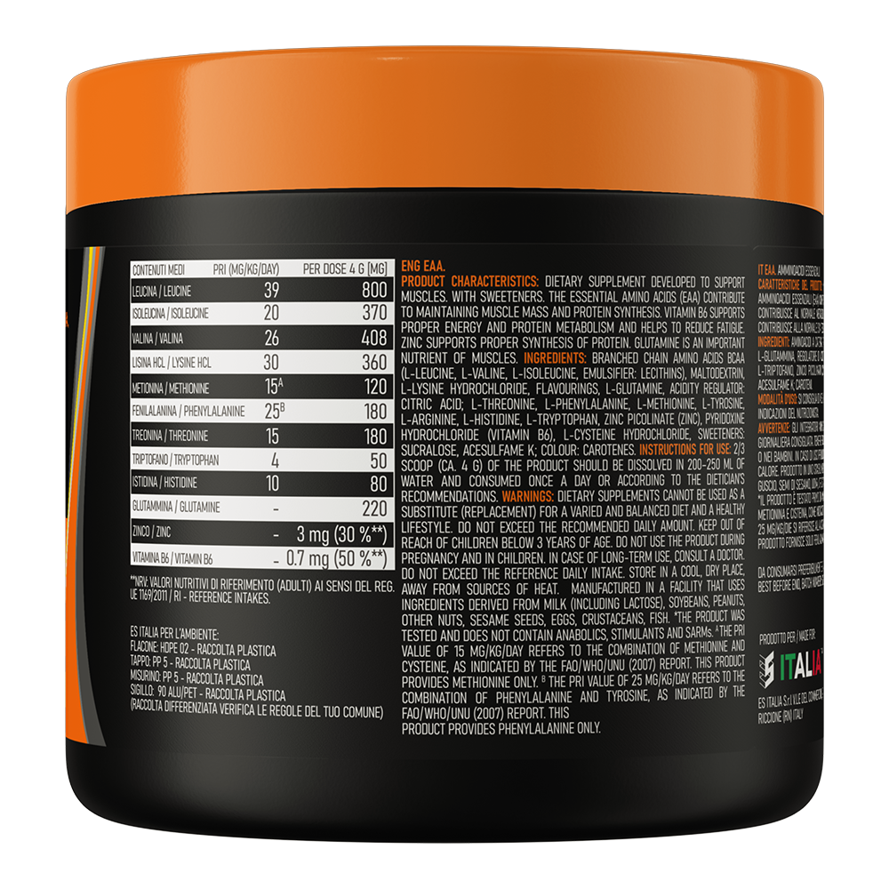 EAA Citroen 300 g - Essentiële Aminozuren + Zink & Vitamine B6, Gluten Vrij
