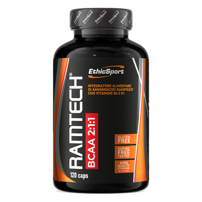 Ramtech BCAA 2:1:1 – 5000 mg per portie + vit. B1 & B6, 120 capsules