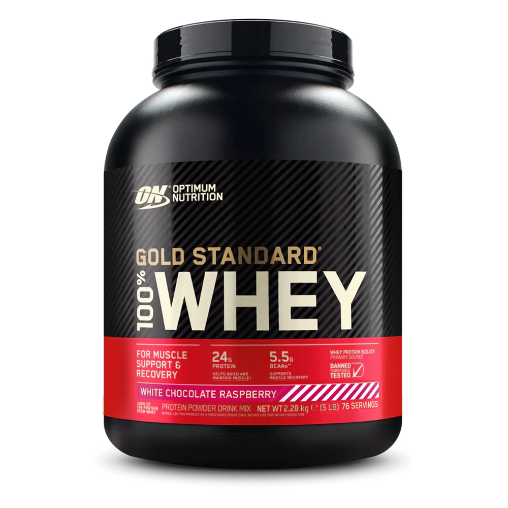 Optimum Whey Gold Standard White Chocolate With Raspberries 2,28 kg - 80 Porties
