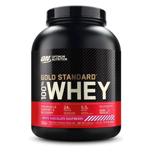 Optimum Whey Gold Standard White Chocolate With Raspberries 2,28 kg - 80 Porties