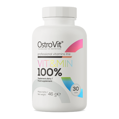 100 % VIT&amp;MIN – 30 Tabletten, 20 Vitamine &amp; Mineralstoffe | OstroVit