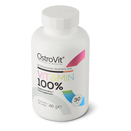100% VIT&MIN – 30 tabletten, 20 vitamines & mineralen | OstroVit