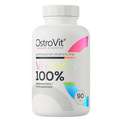 100% Vit&Min – 90 tabletten, compleet vitamine‑ & mineralencomplex | OstroVit
