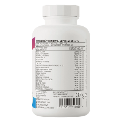 100% Vit&Min – 90 tabletten, compleet vitamine‑ & mineralencomplex | OstroVit