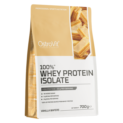 100% Whey Isolate 700 g Vanille‑Wafels – 25 g eiwit | OstroVit