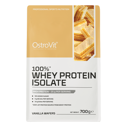 100% Whey Isolate 700 g Vanille‑Wafels – 25 g eiwit | OstroVit